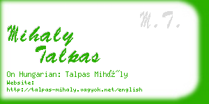 mihaly talpas business card